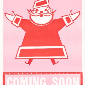 Hatch Show Print Santa Coming Soon Poster