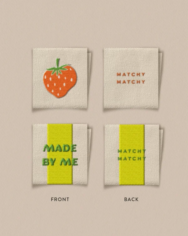 Matchy Matchy Sewing Club Made By Me Strawberry Labels - Image 2