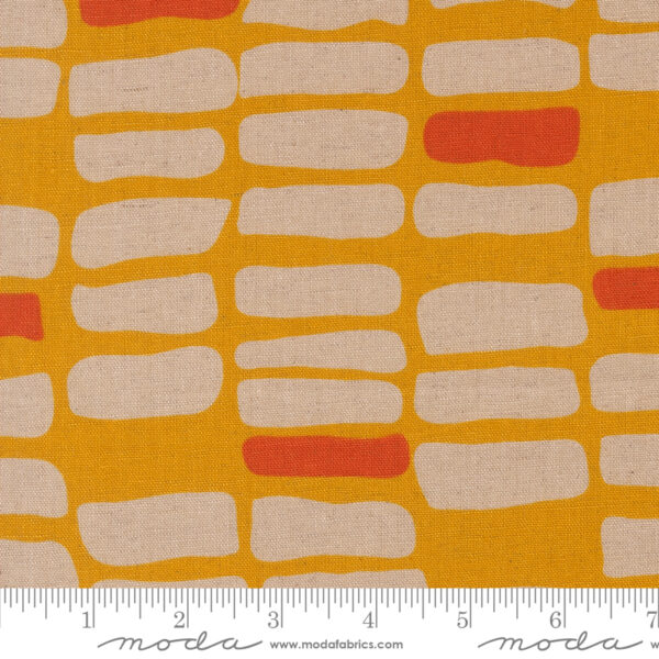Moda Zen Chic Urban Whisper Mochi Linen Bricks Sunset
