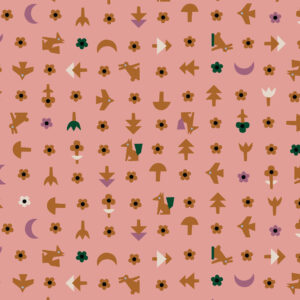 Cloud 9 Fabrics Leah Duncan Fern Grove Free Bird Pink