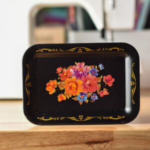 Vintage Floral Bouquet Tray