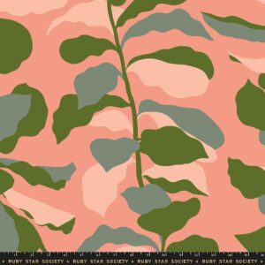 Ruby Star Rising Collaborative 108" Quilt Back Calathea Fiddle Leaf Light Melon