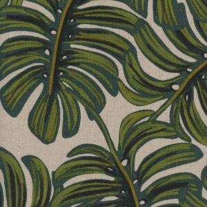 Cotton + Steel Rifle Paper Co Menagerie Monstera Natural Canvas