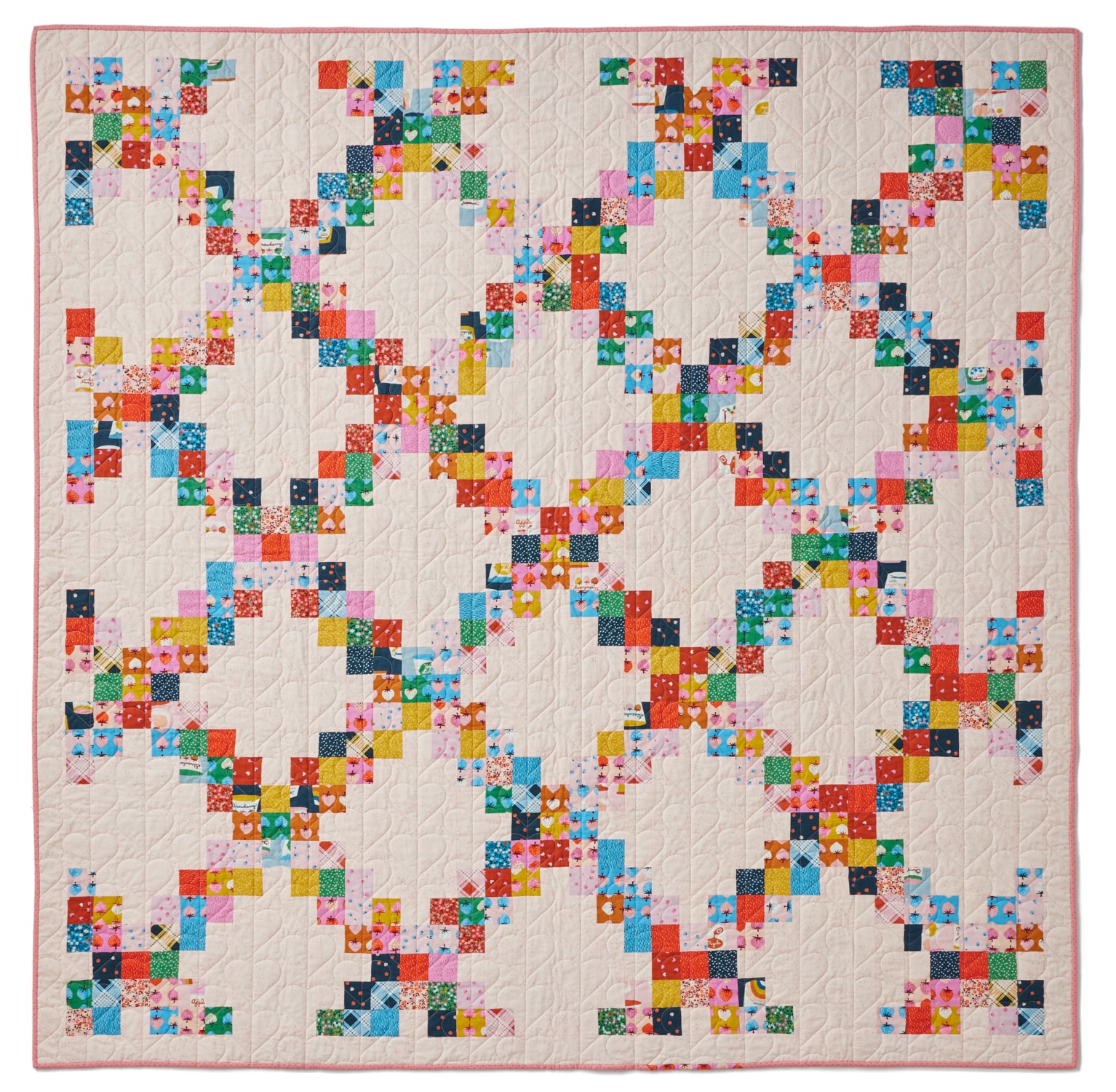 Chain of Fools quilt sewn by Amy in Strawberry & Friends fabrics