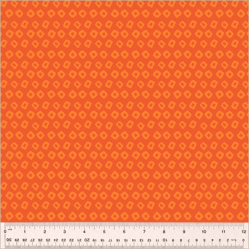 Windham Fabrics Heather Ross Ruby and Bee Blenders Shibori Mandarin Marigold