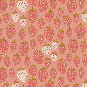 Cotton + Steel Loes van Oosten Under the Apple Tree Queen of the Berries Canvas Flushed (REMNANT)