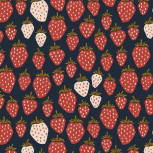 Cotton + Steel Loes van Oosten Under the Apple Tree Queen of the Berries Canvas Starry Night