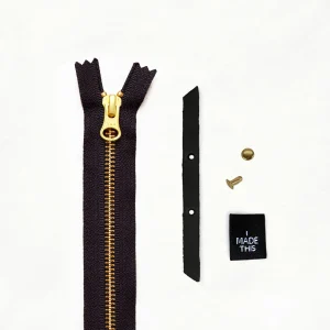 Klum House - Alberta Black Leather Black Zipper Hardware Kit