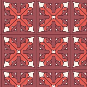 Cloud 9 Fabrics Frank Lloyd Wright Prism Barkcloth Red