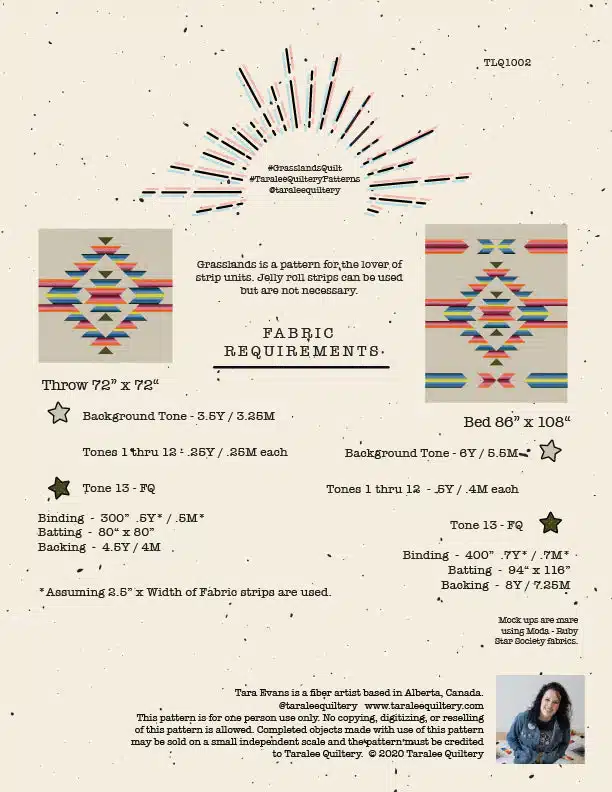 Taralee Quiltery Grasslands Pattern - Image 2