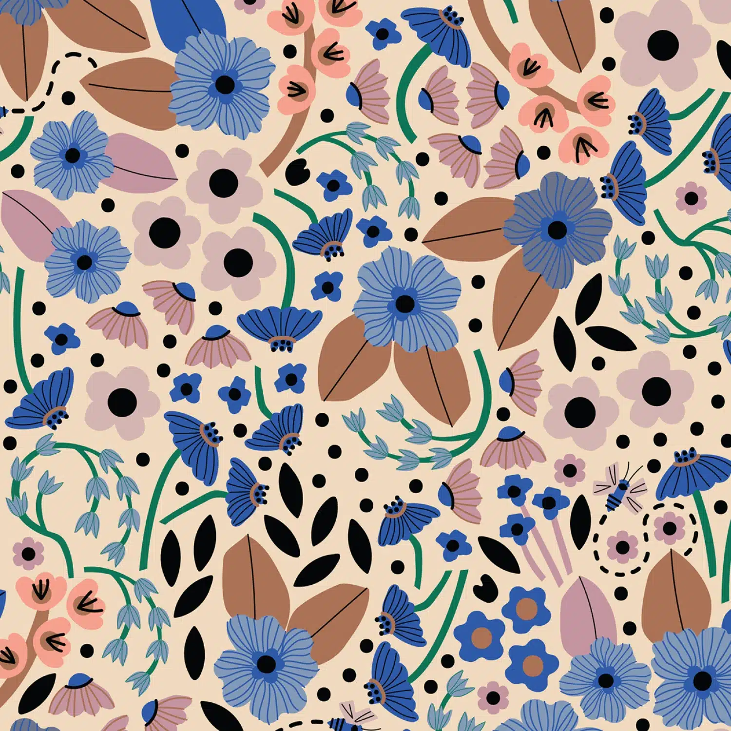 Cloud 9 Fabrics Leah Duncan Sun Seed Moon Morning Hive Lawn - Sewtopia