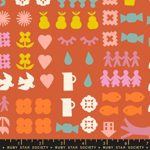 Ruby Star Society Rashida Coleman-Hale Paper Cuts 2 Together Persimmon