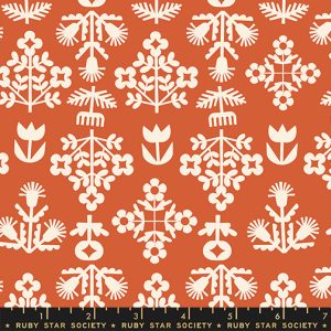 Ruby Star Society Rashida Coleman-Hale Paper Cuts 2 Fresh Cut Flowers Persimmon