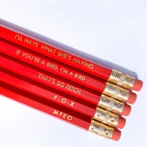 M.C Pressure Rom-Com Pencil Set Red & Gold