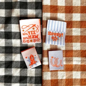 Cotton & Ochre Yee Haw Woven Labels Pack