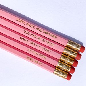 M.C Pressure Rom-Com Pencil Set Pink & Gold