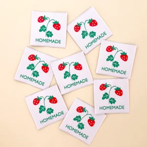 Minki Kim Sewing Illustration Pink Homemade Woven Labels
