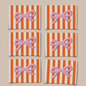 Matchy Matchy Sewing Club Pink Bow  Large Labels