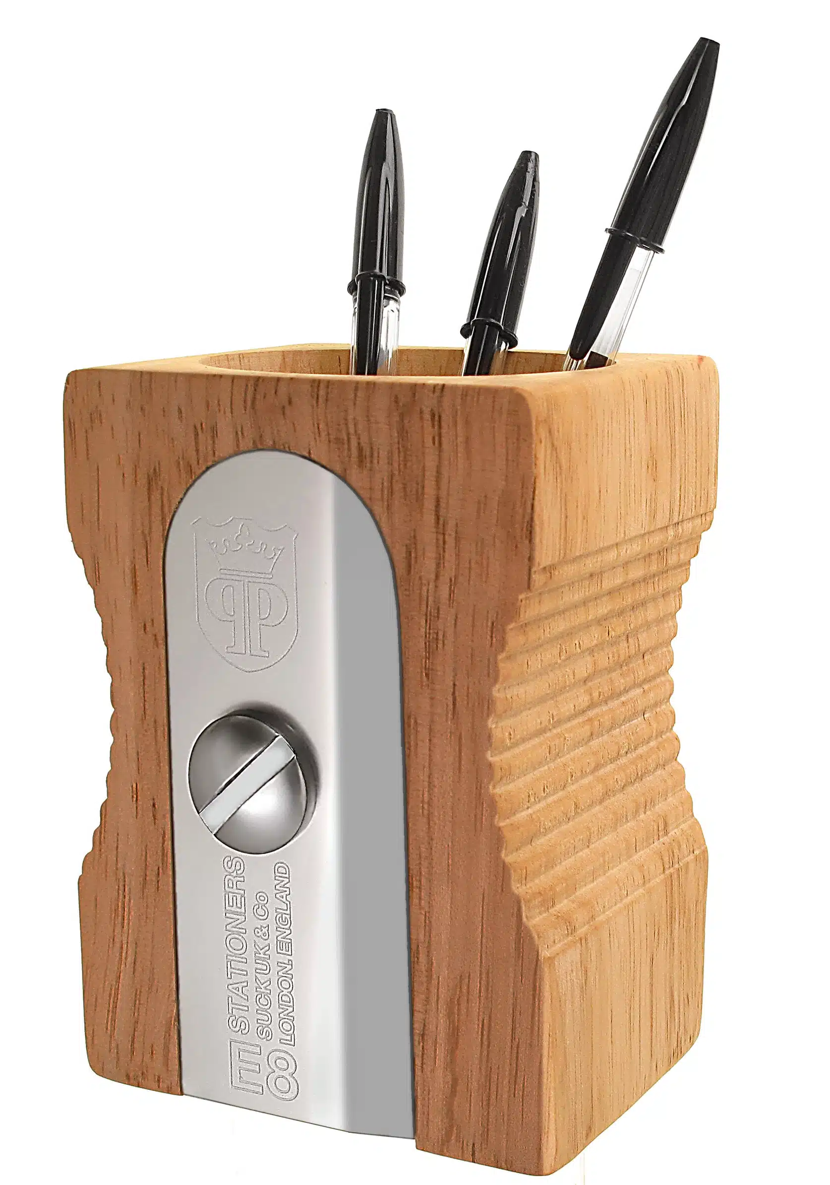 Wooden Sharpener Desk Tidy Natural Wood - Image 3