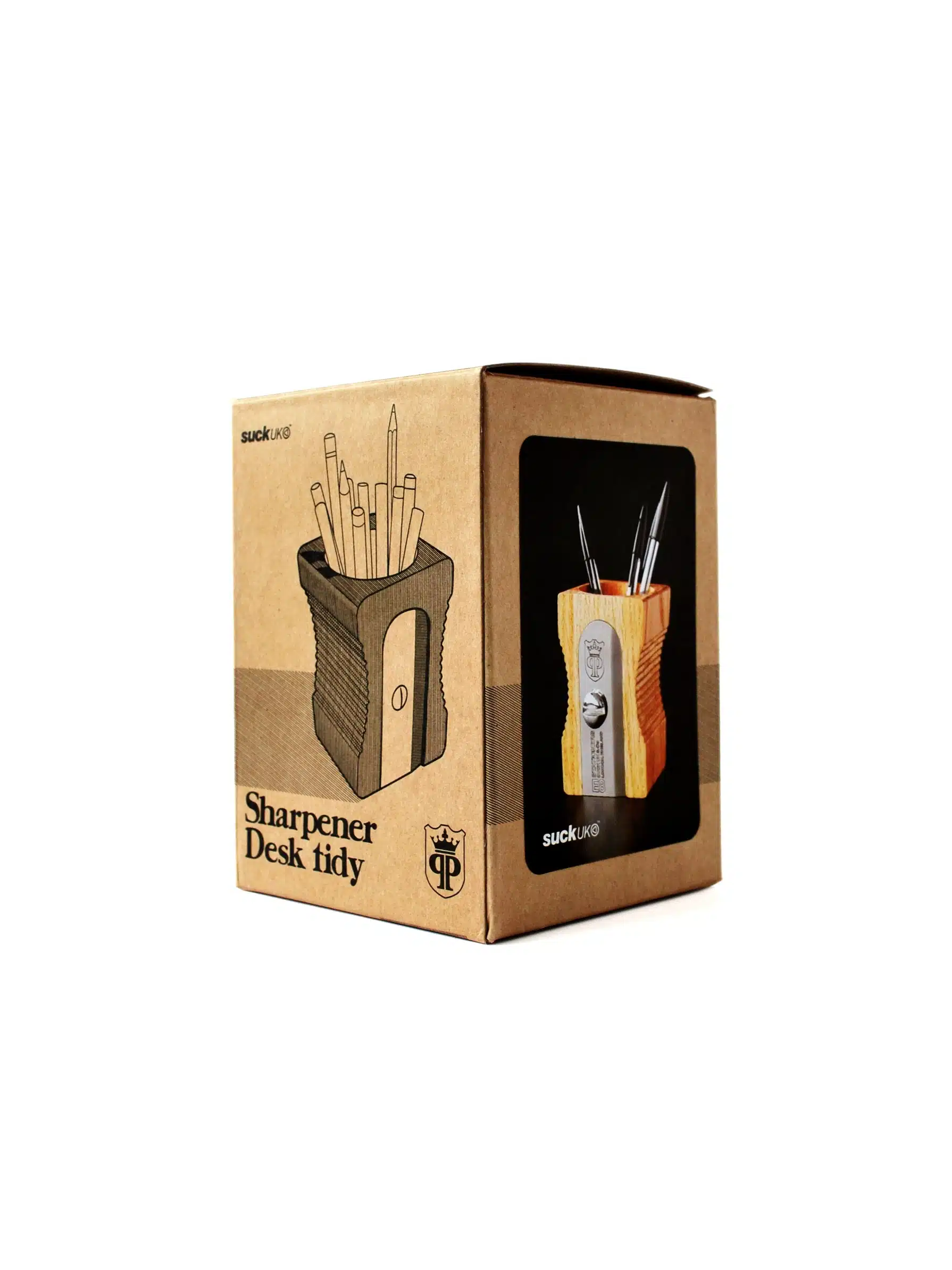 Wooden Sharpener Desk Tidy Natural Wood - Image 2