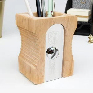 Wooden Sharpener Desk Tidy Natural Wood