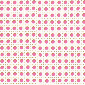 Cloud 9 Fabrics Vera Neumann Summer Sun Studio Caning White Pink