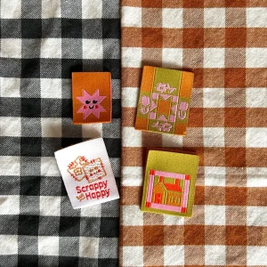 Cotton & Ochre Quilty Woven Labels Pack