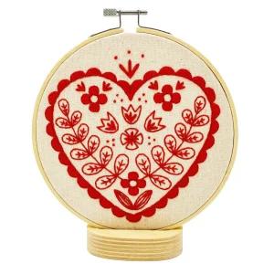 Hook, Line, and Tinker Nordic Heart Complete Embroidery Kit