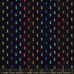 Ruby Star Society Alexia Marcelle Abegg Warp & Weft Mystic Fable Flicker Rainbow Black