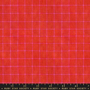 Ruby Star Society Alexia Marcelle Abegg Warp & Weft Mystic Fable Small Windowpane Red