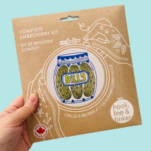 Hook, Line, and Tinker Dilly Pickles Complete Embroidery Kit
