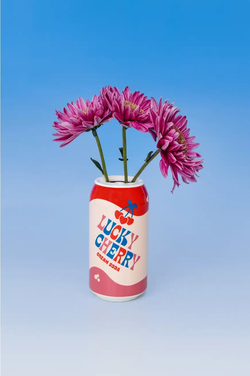 Ban.do Ceramic Vase, Lucky Cherry Cream Soda - Image 3