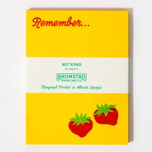 Bromstad Printing Co Remember. . . Risograph A2 Notepad