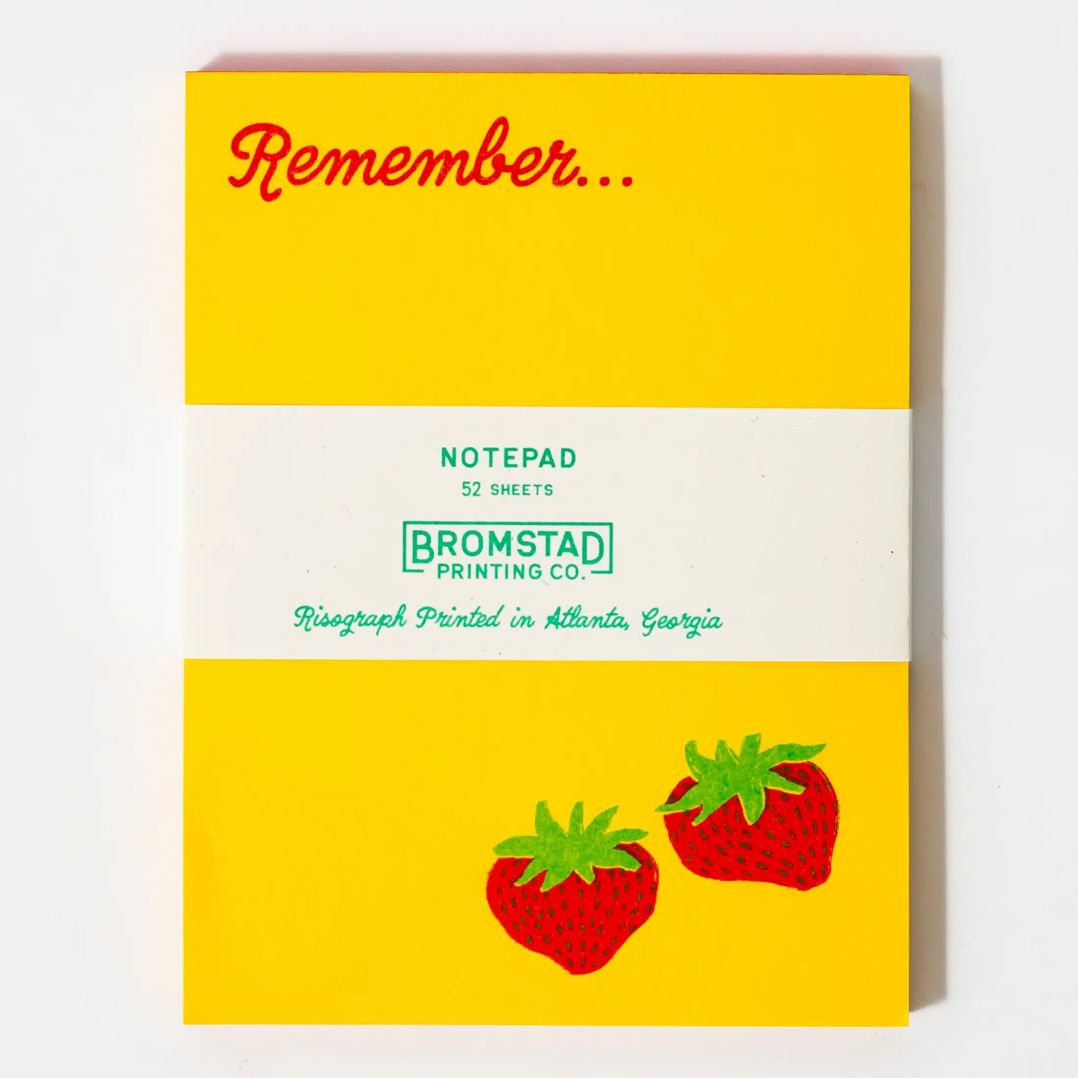 Bromstad Printing Co Remember. . . Risograph A2 Notepad