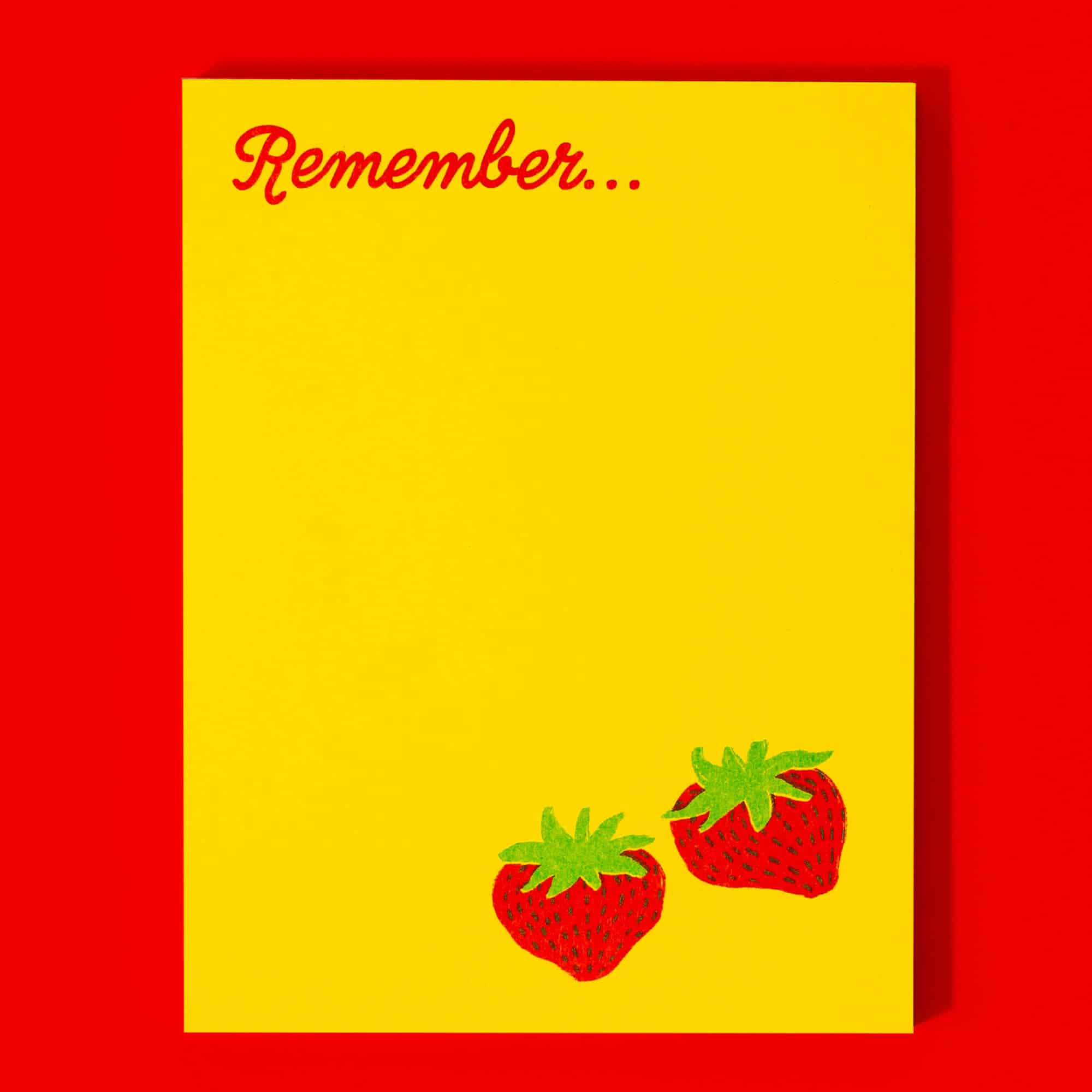 Bromstad Printing Co Remember. . . Risograph A2 Notepad - Image 2