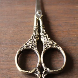 NNK Press Botanical Garden Embroidery Scissors Antique Gold