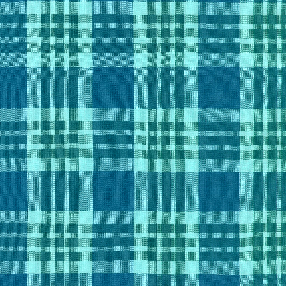 Robert Kaufman Fabrics Kona Loomworks Summer Breeze Picnic Plaid Azure