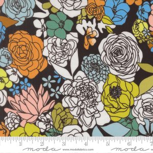 Moda Fabrics Alli K Designs True to Hue Hidden Facet Black As Night