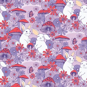 Cloud 9 Fabrics Katie Wilson Forest Friends Mushroom Bunnies