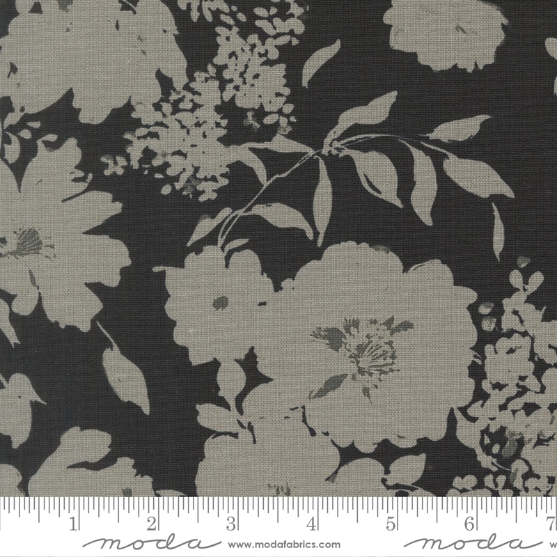 Moda Fabrics Studio M Arabesque Whisper Mochi Linen Midnight