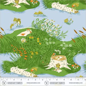 Windham Fabrics Heather Ross Favorites Frog Pond Medium Blue