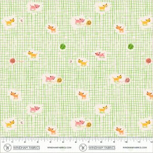 Windham Fabrics Heather Ross Favorites Kitten Plaid Green