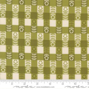 Moda Gingiber The Henhouse Flower Plaid Grass