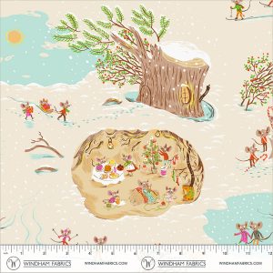 Windham Fabrics Heather Ross Favorites Christmas Mice Cream
