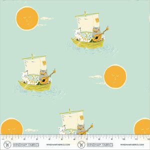 Windham Fabrics Heather Ross Favorites Owl and the Pussycat Aqua
