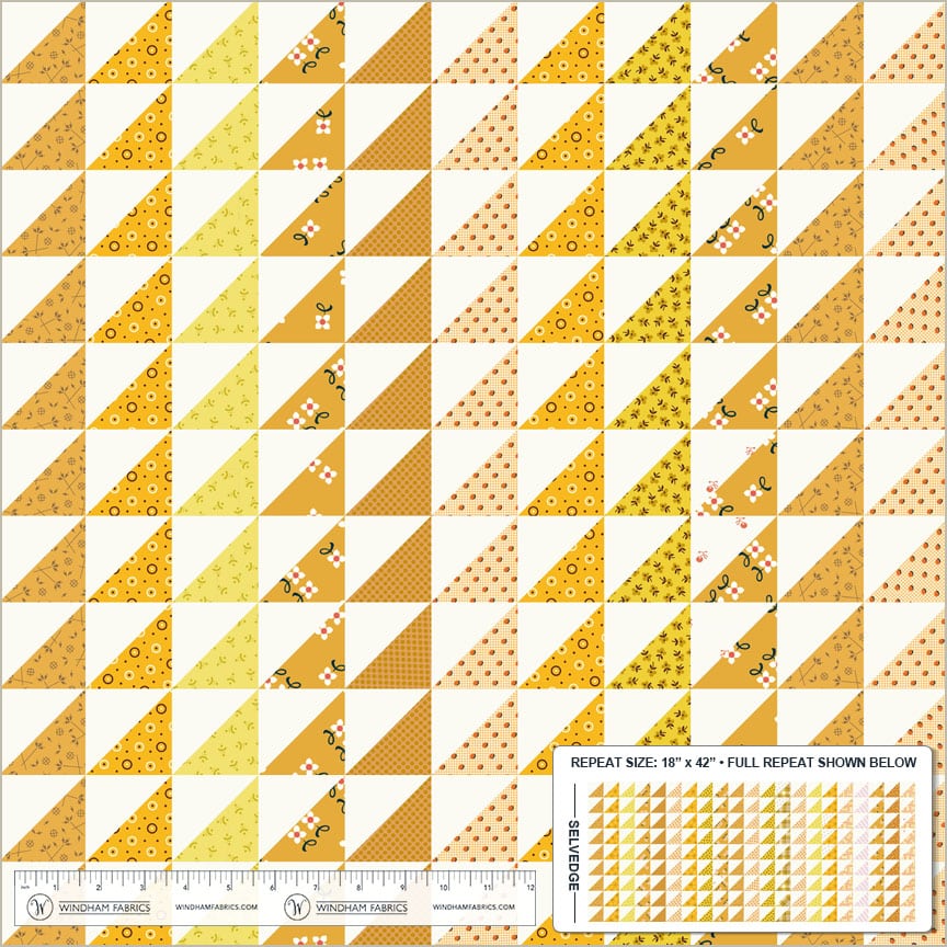 Windham Fabrics Denyse Schmidt Made Easy Triangle Stripe Cheater Golden