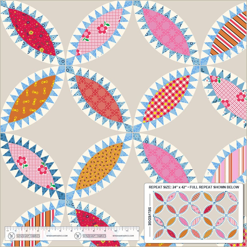 Windham Fabrics Denyse Schmidt Made Easy Tobacco Leaf Cheater Pearl