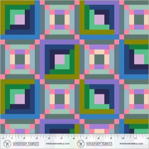 Windham Fabrics Annabel Wrigley Canvas & Co Log Cabin Periwinkle