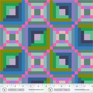 Windham Fabrics Annabel Wrigley Happy Place Log Cabin Dusk