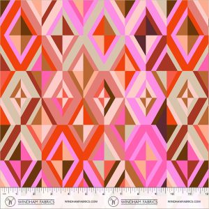 Windham Fabrics Annabel Wrigley Happy Place Diamonds Coral